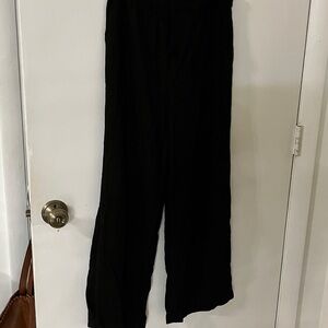Love Tree Elegant Black Wide Leg Trousers